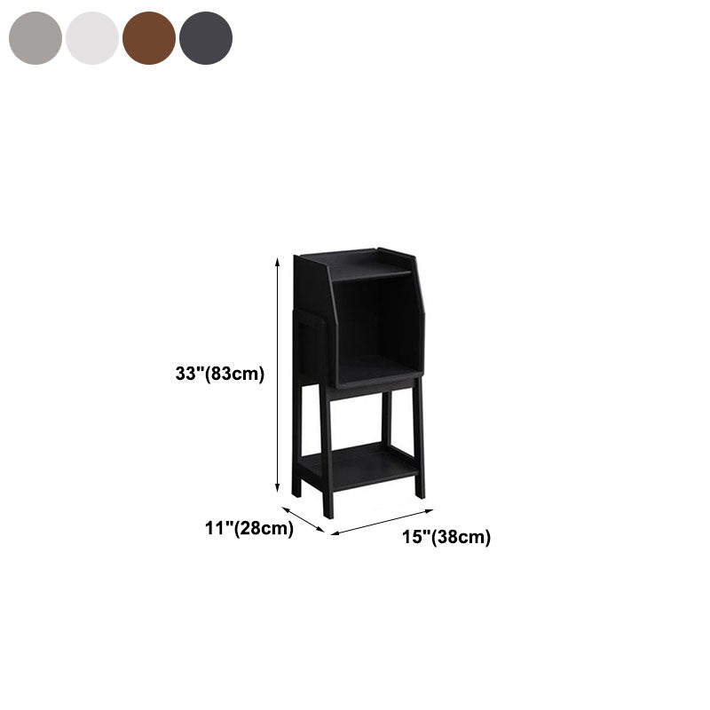 Geometry Wooden Bookshelf Modern Style Bookcase for Bedroom , 15" W X 11" D