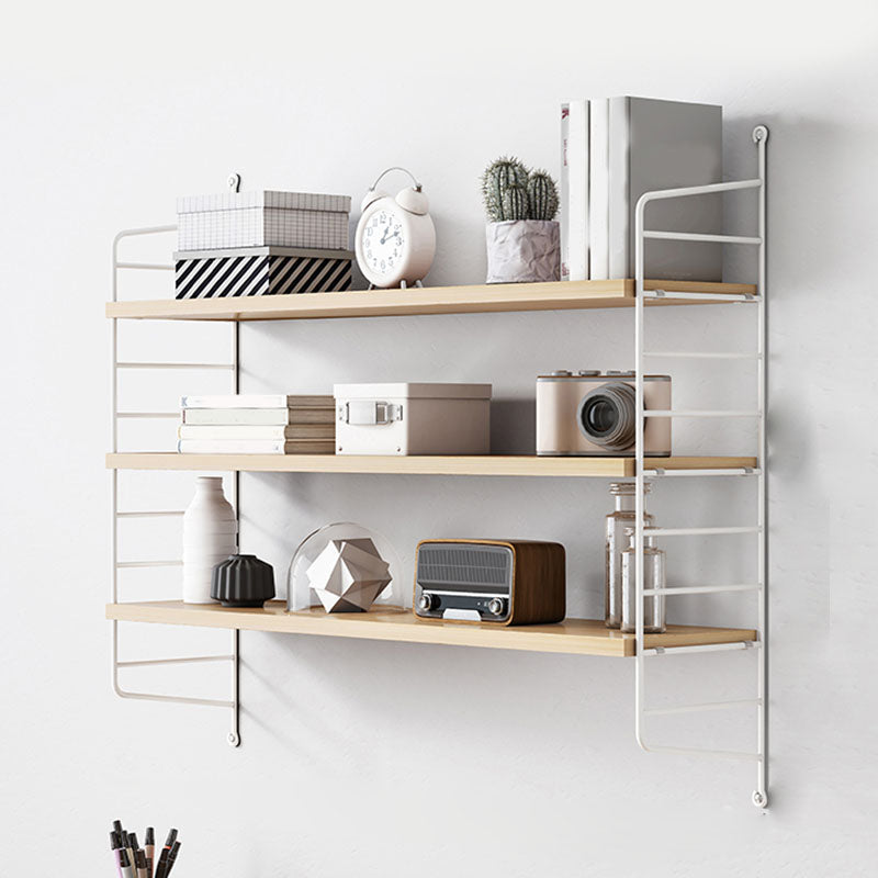 Wall-mount Bookshelf Modern Wooden Bookcase with Multi Shelves