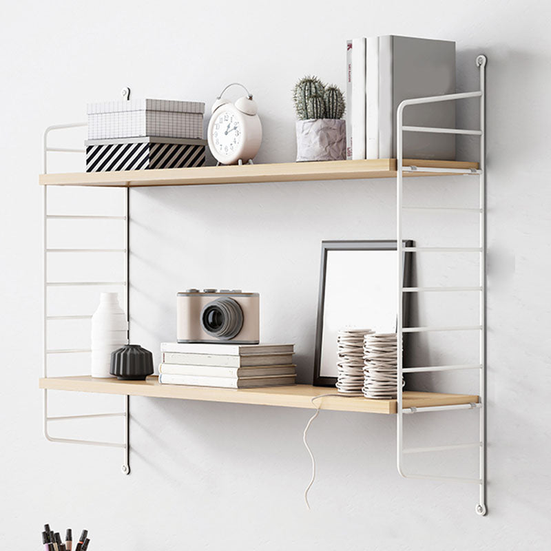 Wall-mount Bookshelf Modern Wooden Bookcase with Multi Shelves