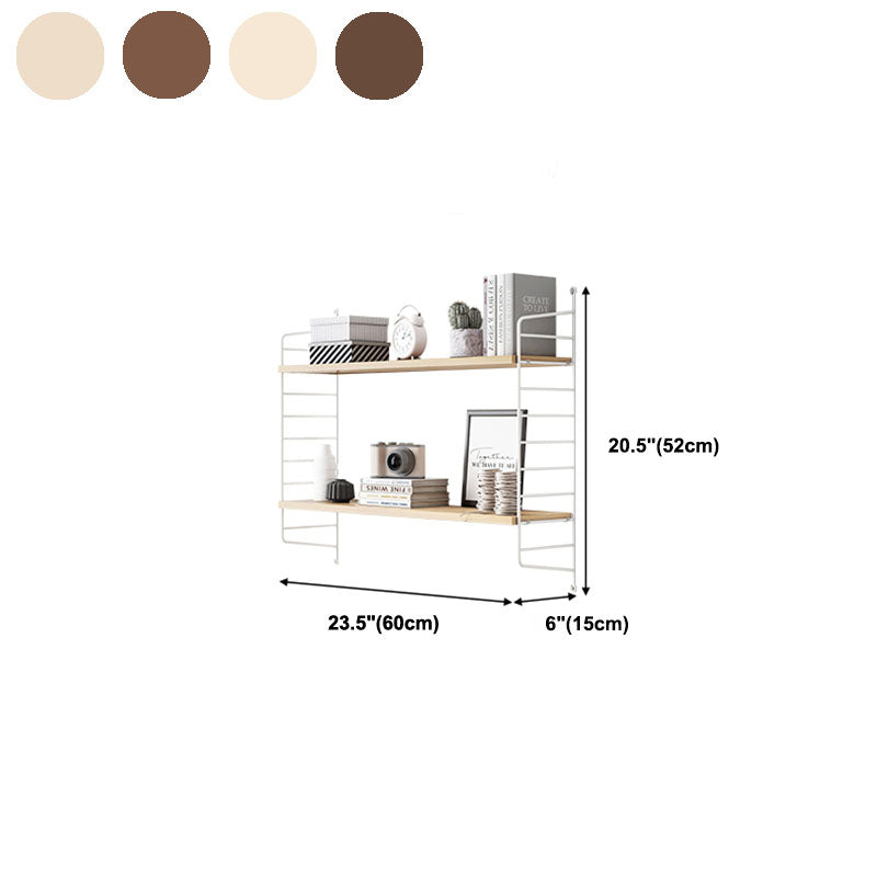 Wall-mount Bookshelf Modern Wooden Bookcase with Multi Shelves