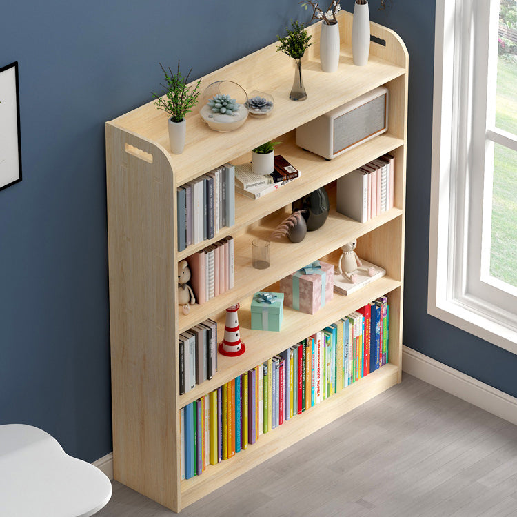 10.6" D Solid Wood Bookshelf Modern Open Storage Bookcase with Multi Shelves