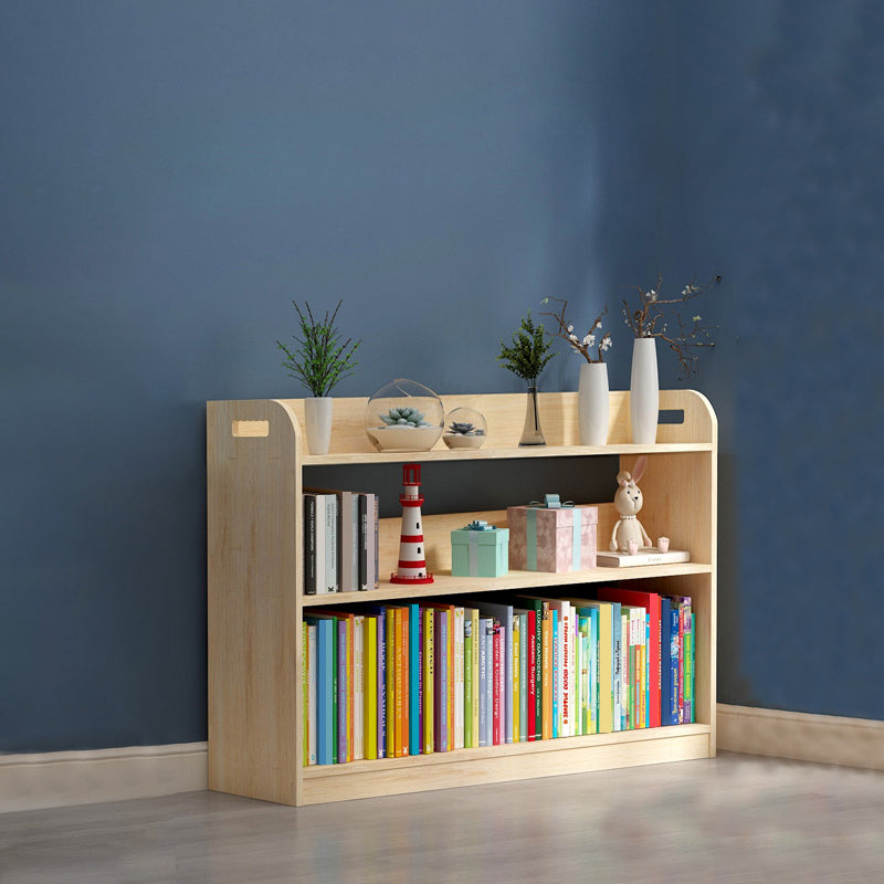 10.6" D Solid Wood Bookshelf Modern Open Storage Bookcase with Multi Shelves