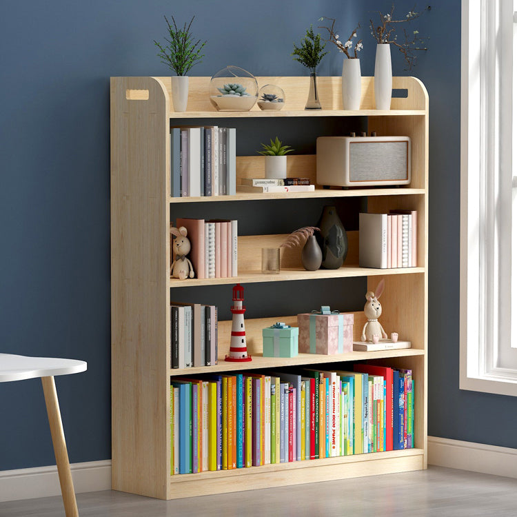 10.6" D Solid Wood Bookshelf Modern Open Storage Bookcase with Multi Shelves