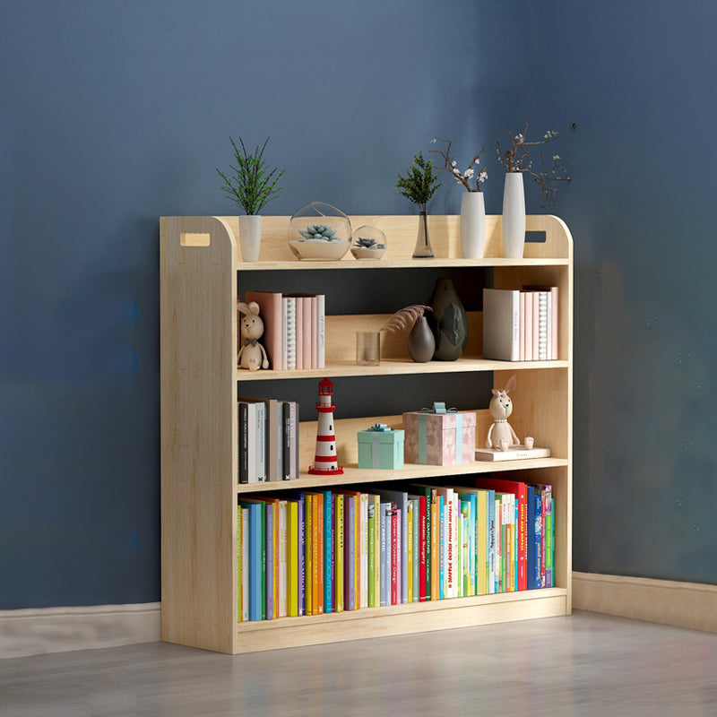 10.6" D Solid Wood Bookshelf Modern Open Storage Bookcase with Multi Shelves