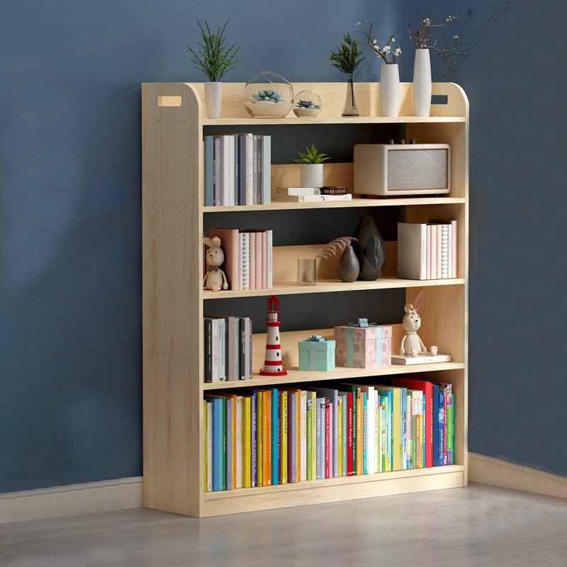 10.6" D Solid Wood Bookshelf Modern Open Storage Bookcase with Multi Shelves