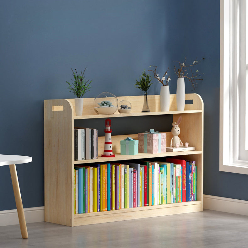 10.6" D Solid Wood Bookshelf Modern Open Storage Bookcase with Multi Shelves