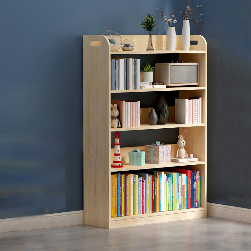 10.6" D Solid Wood Bookshelf Modern Open Storage Bookcase with Multi Shelves