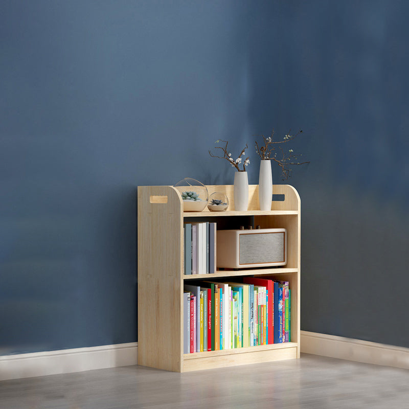 10.6" D Solid Wood Bookshelf Modern Open Storage Bookcase with Multi Shelves