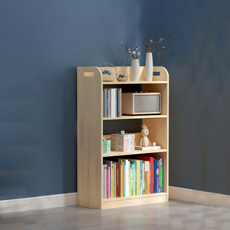 10.6" D Solid Wood Bookshelf Modern Open Storage Bookcase with Multi Shelves