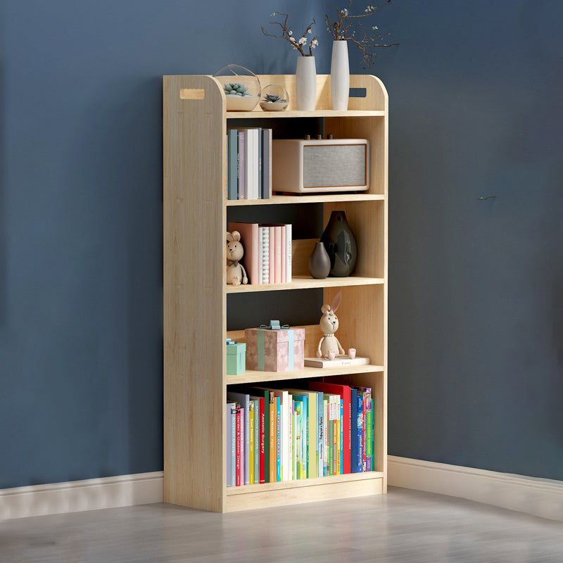 10.6" D Solid Wood Bookshelf Modern Open Storage Bookcase with Multi Shelves