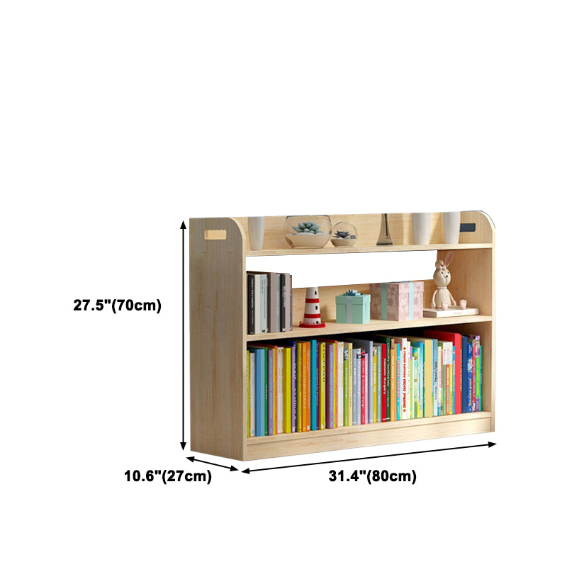 10.6" D Solid Wood Bookshelf Modern Open Storage Bookcase with Multi Shelves
