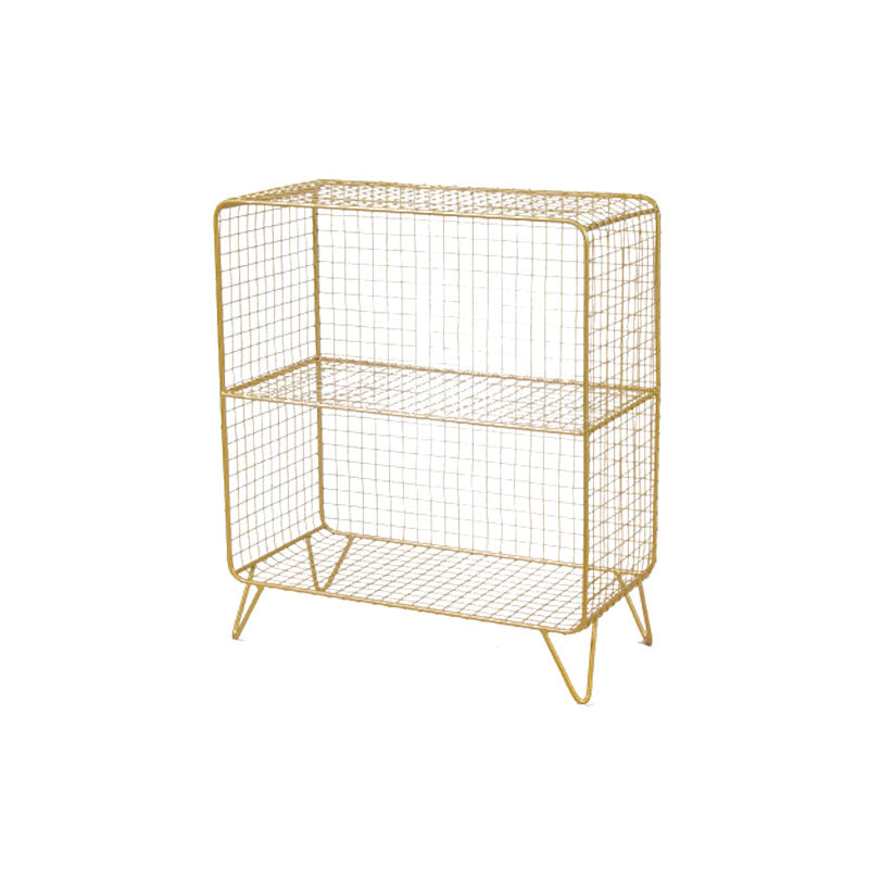 12" D Metal Frame Bookshelf Modern Closed Storage Bookcase for Bedroom