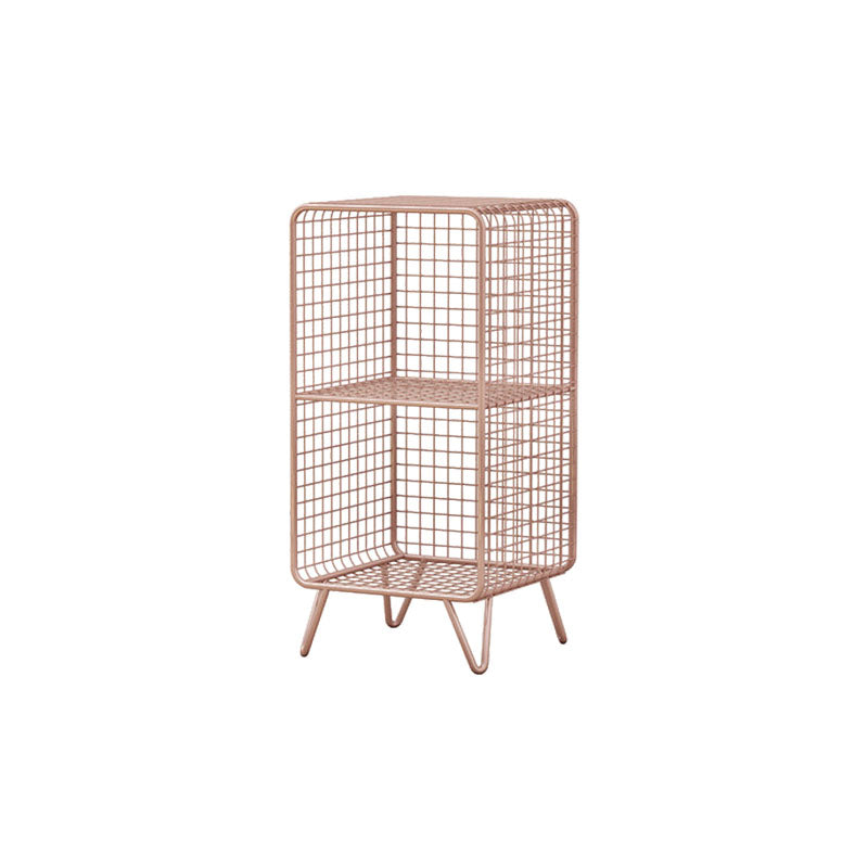 12" D Metal Frame Bookshelf Modern Closed Storage Bookcase for Bedroom