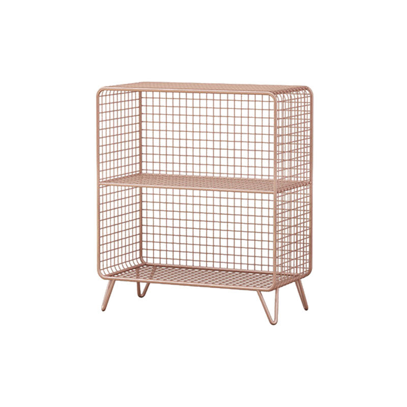 12" D Metal Frame Bookshelf Modern Closed Storage Bookcase for Bedroom