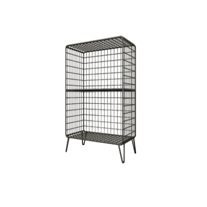 12" D Metal Frame Bookshelf Modern Closed Storage Bookcase for Bedroom