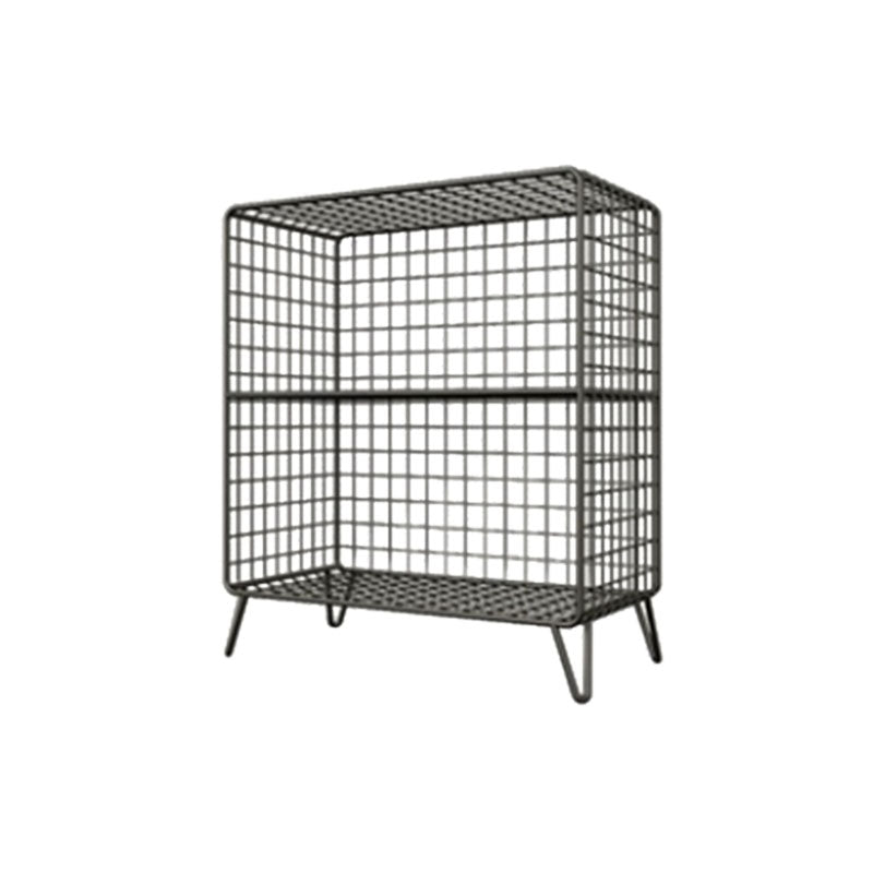 12" D Metal Frame Bookshelf Modern Closed Storage Bookcase for Bedroom