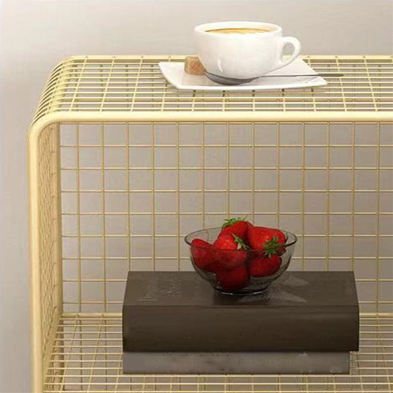 12" D Metal Frame Bookshelf Modern Closed Storage Bookcase for Bedroom