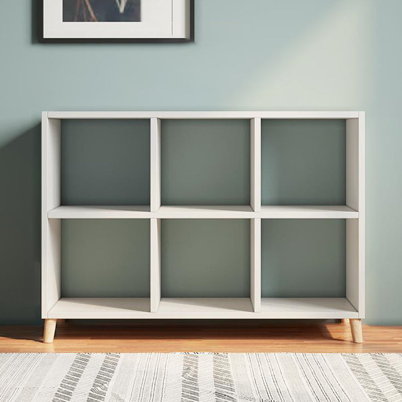 Matter Finish Cube Bookcase Contemporary Wooden Shelf Bookcase