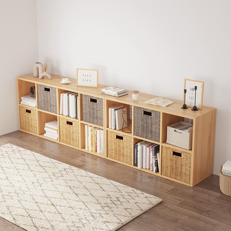 Matter Finish Cube Bookcase Contemporary Wooden Shelf Bookcase