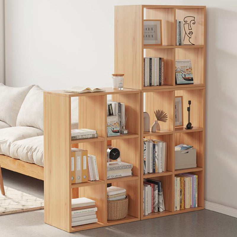 Matter Finish Cube Bookcase Contemporary Wooden Shelf Bookcase