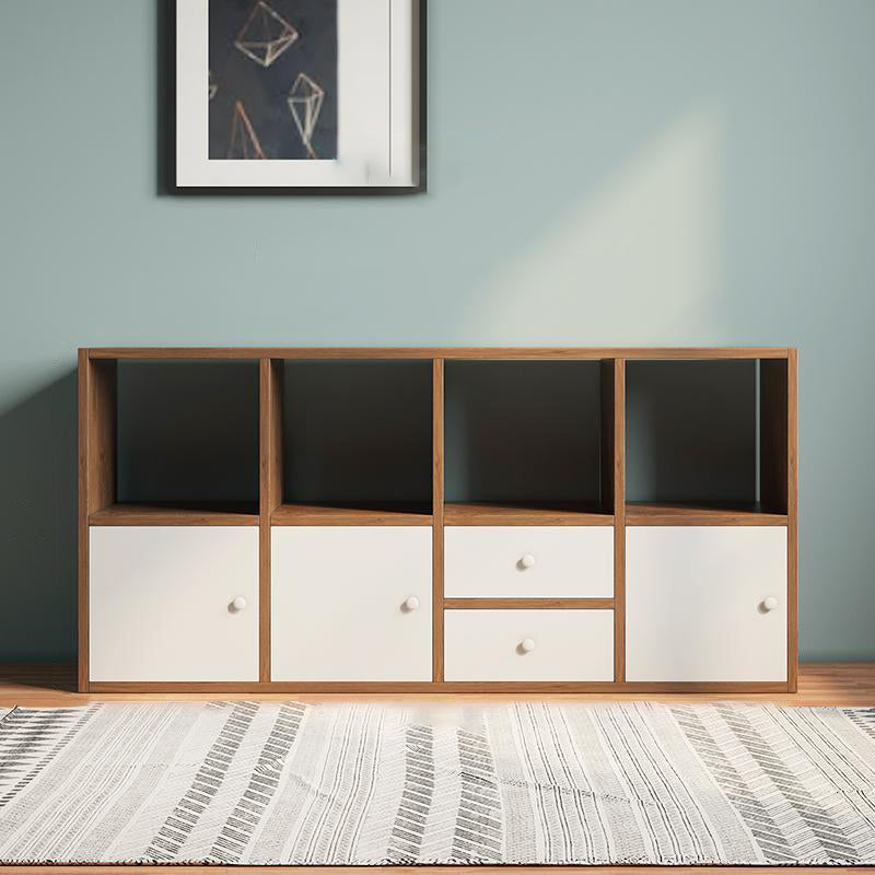 Matter Finish Cube Bookcase Contemporary Wooden Shelf Bookcase