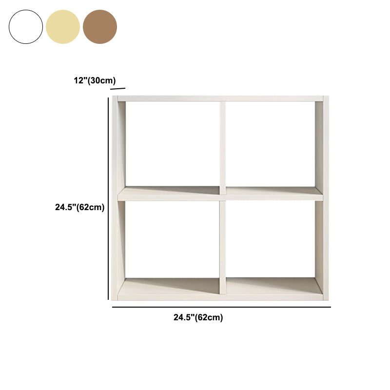 Matter Finish Cube Bookcase Contemporary Wooden Shelf Bookcase