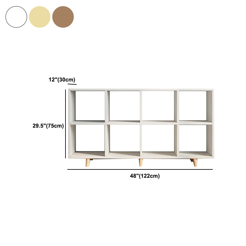 Matter Finish Cube Bookcase Contemporary Wooden Shelf Bookcase