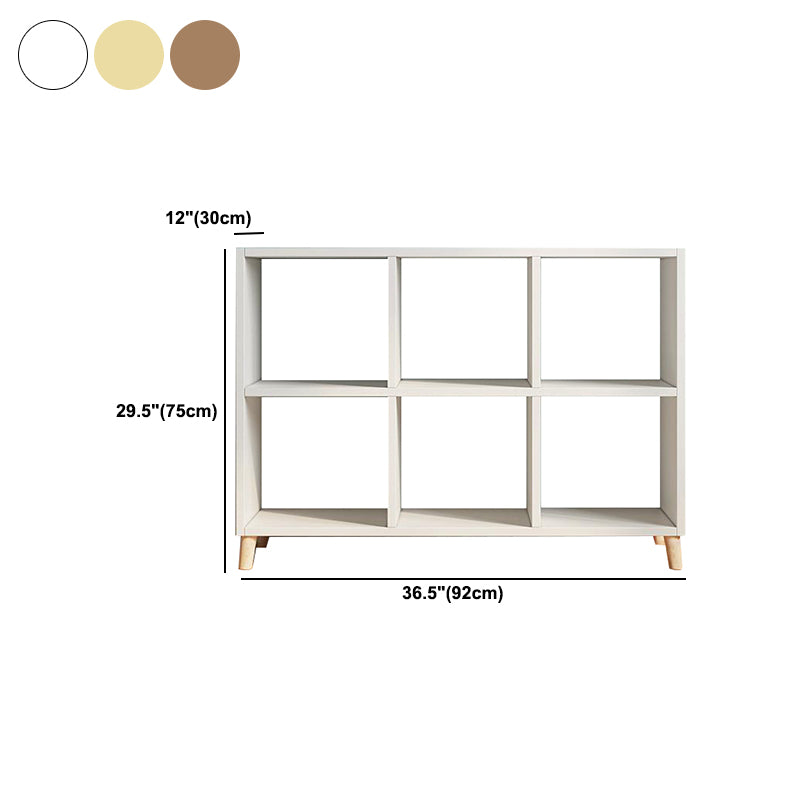 Matter Finish Cube Bookcase Contemporary Wooden Shelf Bookcase