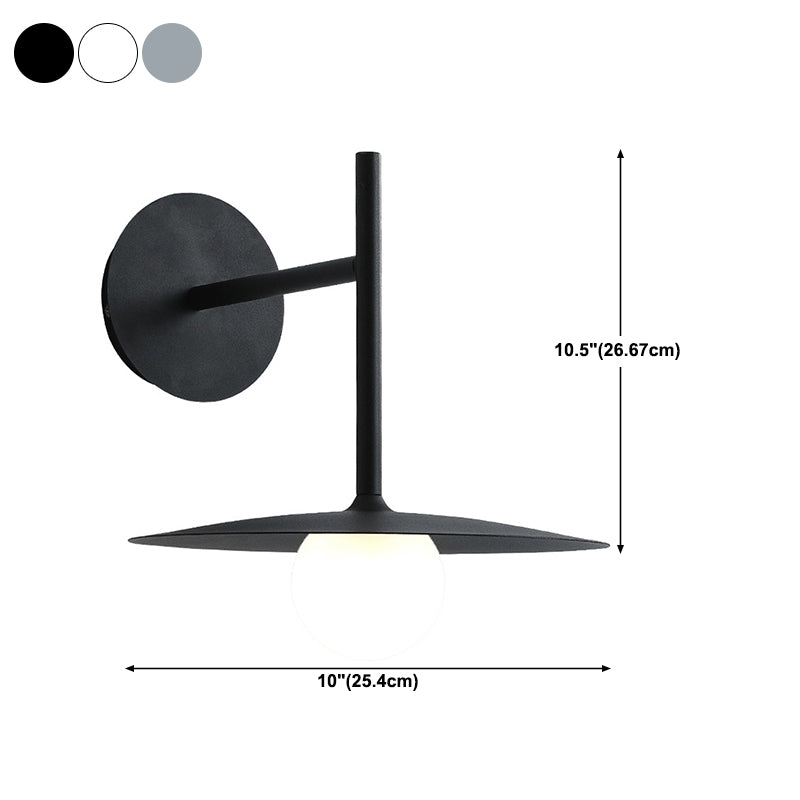 Metal Round Shape Wall Light Nordic Macarons Style 1-Light Wall Light Sconce