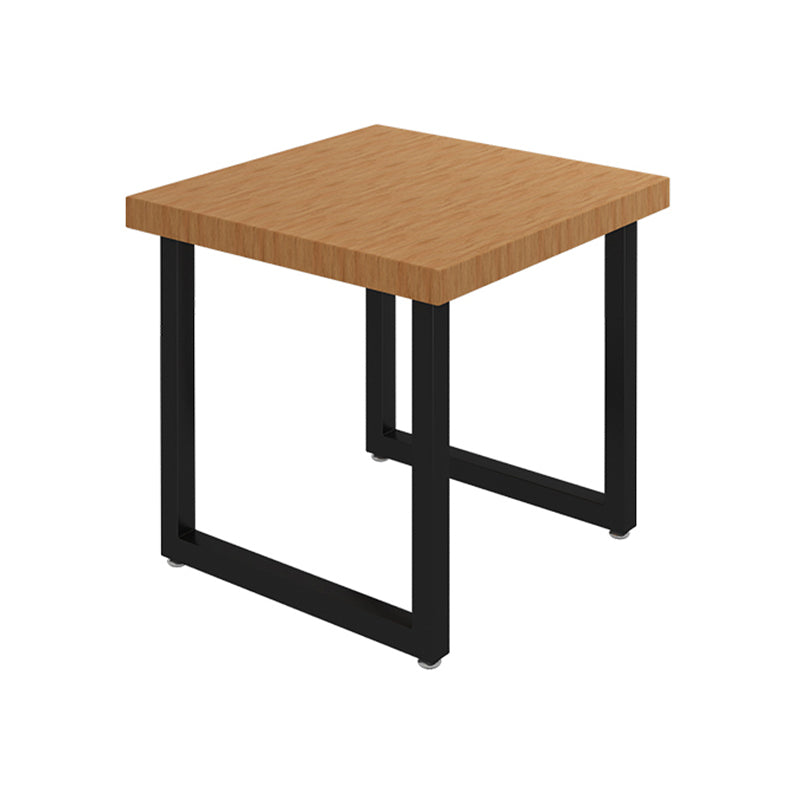 Square Wooden Dining Table Industrial Sled Base Dining Table