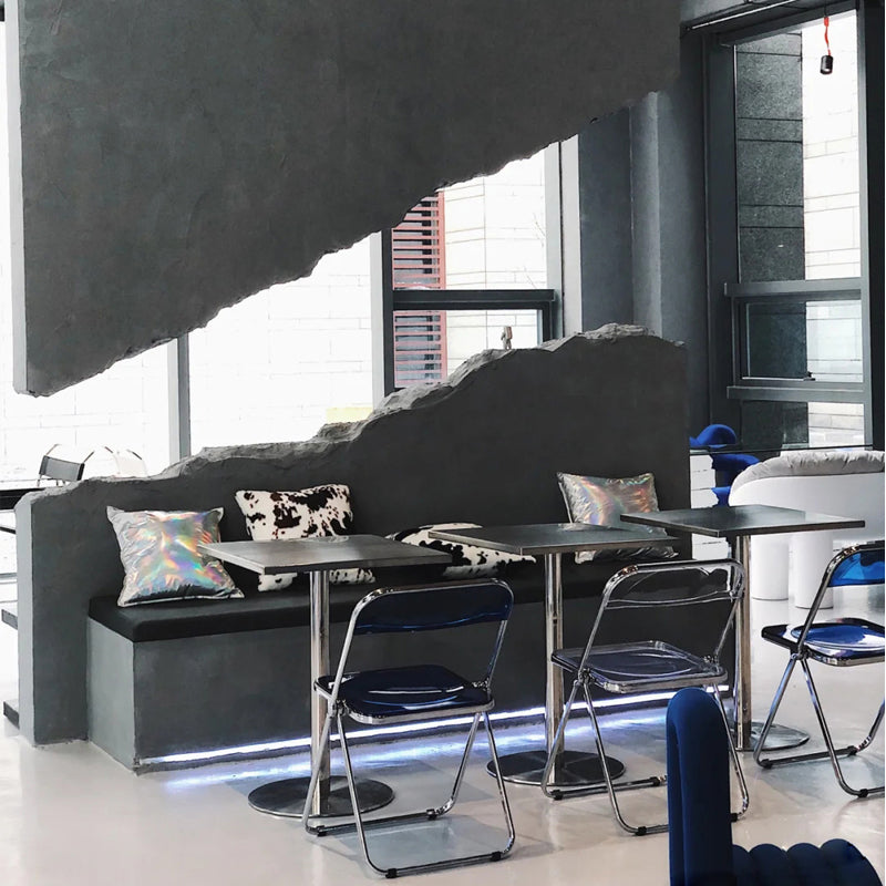 Metal Industrial Square Dining Table Stainless Steel Table for Kitchen and Dining Room