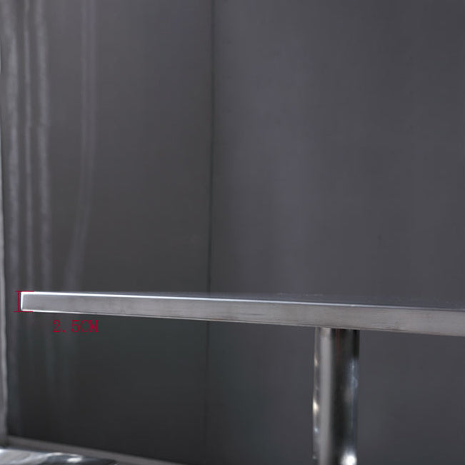 Metal Industrial Square Dining Table Stainless Steel Table for Kitchen and Dining Room