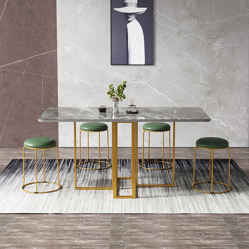 Rectangle Table Simplicity Style Stone Folding Furniture,59"L x 31.5"W x 28.7"H