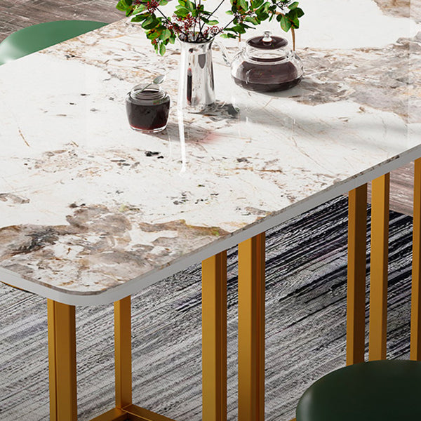 Rectangle Table Simplicity Style Stone Folding Furniture,59"L x 31.5"W x 28.7"H