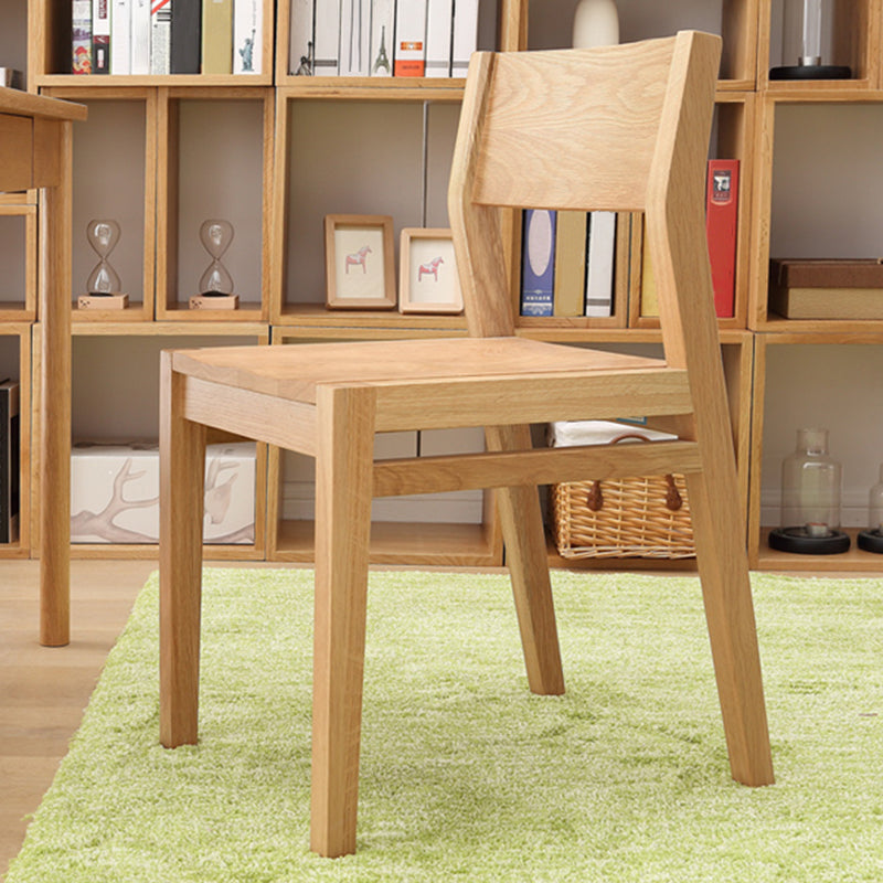 Contemporary Style Dining Chairs Open Back Dining Armless Side Chair with Wooden Legs