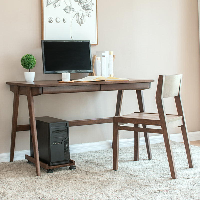 Contemporary Style Dining Chairs Open Back Dining Armless Side Chair with Wooden Legs