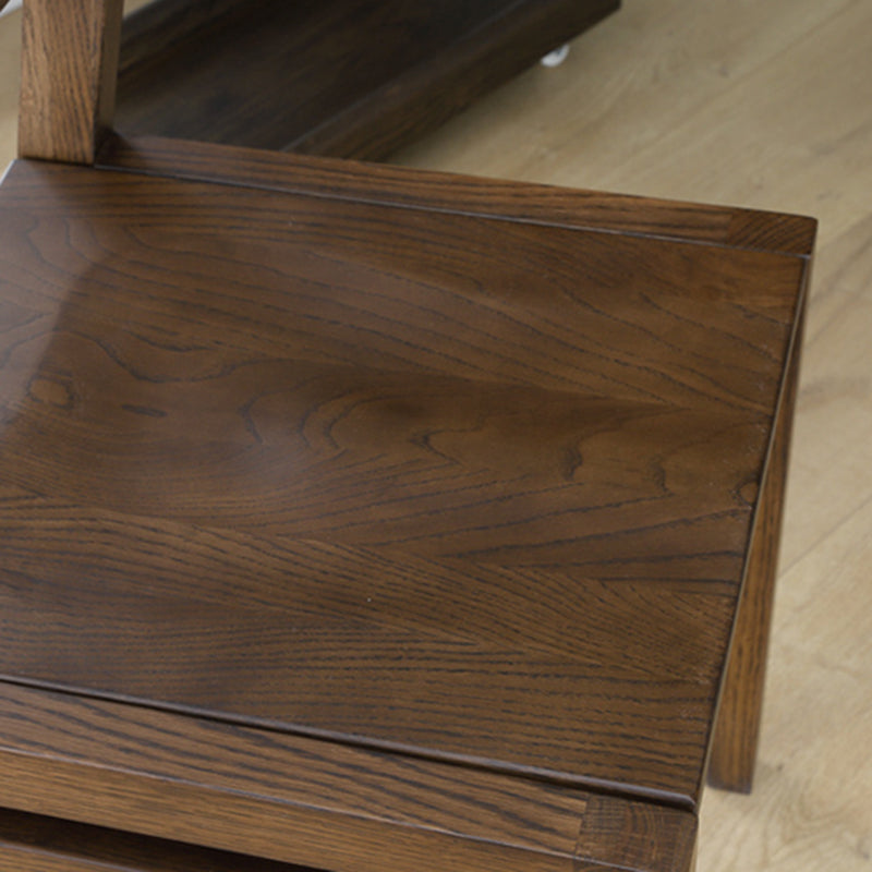 Contemporary Style Dining Chairs Open Back Dining Armless Side Chair with Wooden Legs