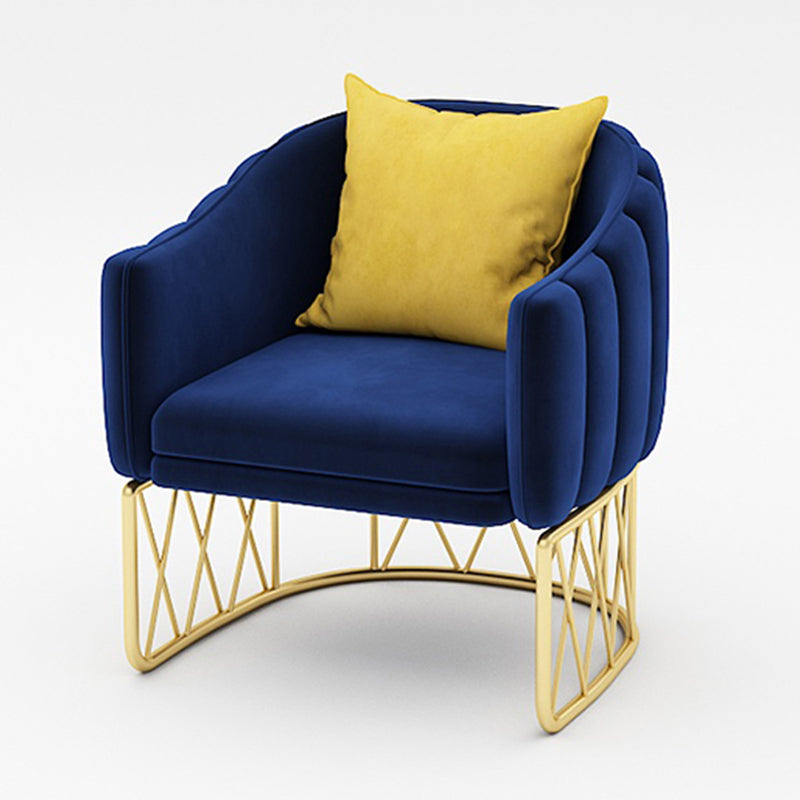 Glam Metal Dining Room Chair Upholstered Side Chair for Home Use