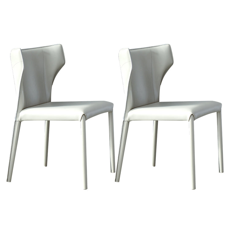 Designer Style Hotel Wingback Chair Leather Matte Finish Dining Chair