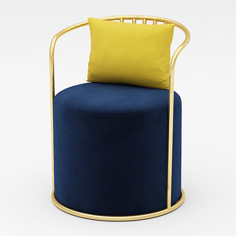 Glam Velvet Dining Room Chair Metal Dining Side Armless Chair for Restaurant Use