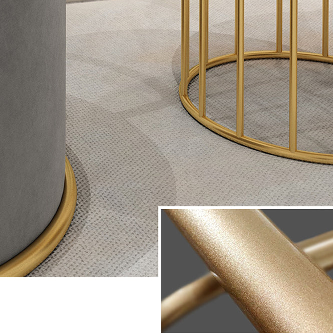 Glam Velvet Dining Room Chair Metal Dining Side Armless Chair for Restaurant Use