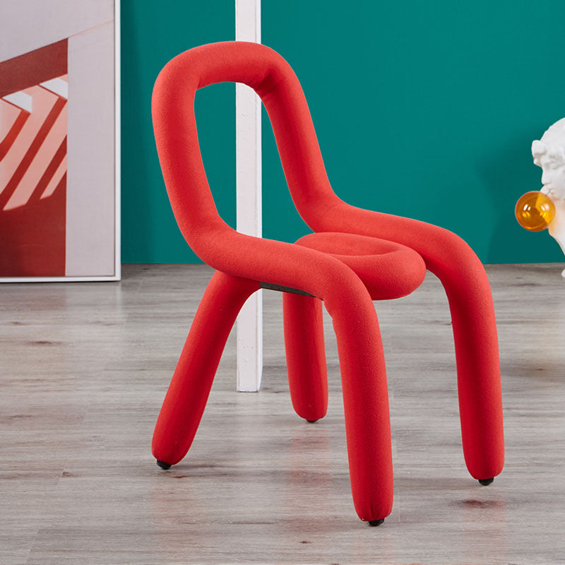 Modern Velvet Dining Room Chair Armless Metal Side Chair for Home Use