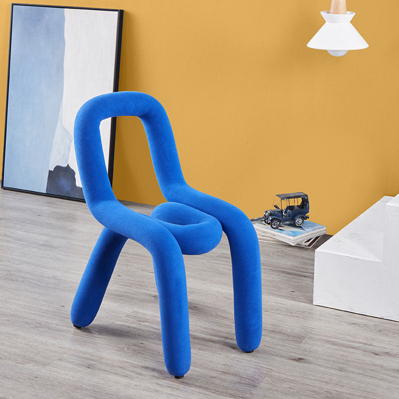 Modern Velvet Dining Room Chair Armless Metal Side Chair for Home Use