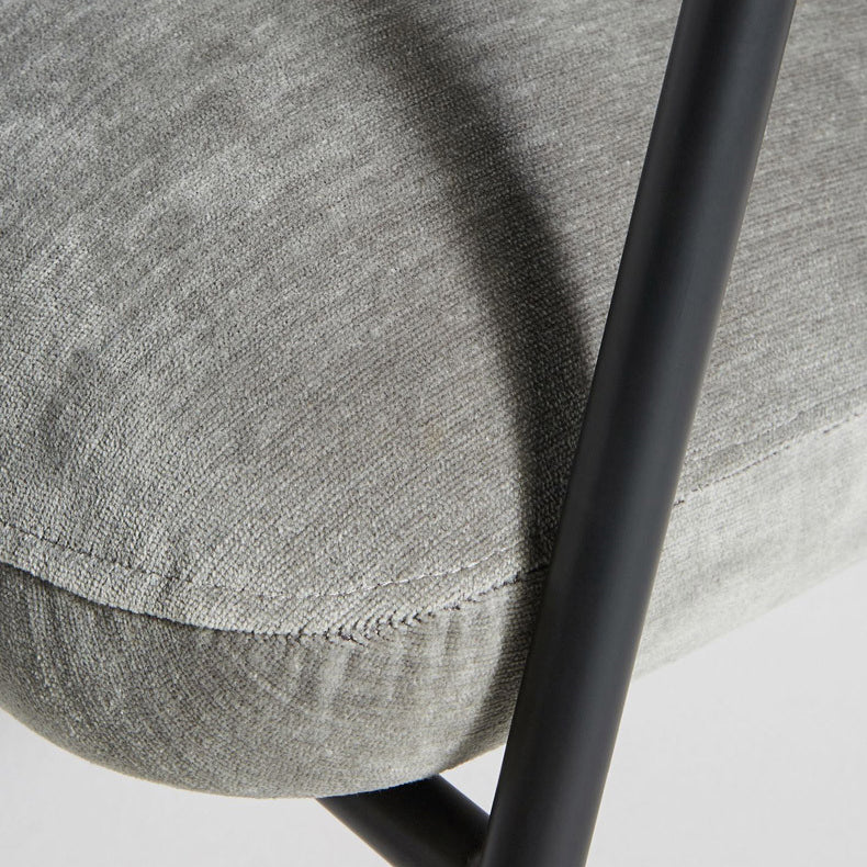 Open Back Arm Chair Industrial Style Metal Kitchen Dining Chair