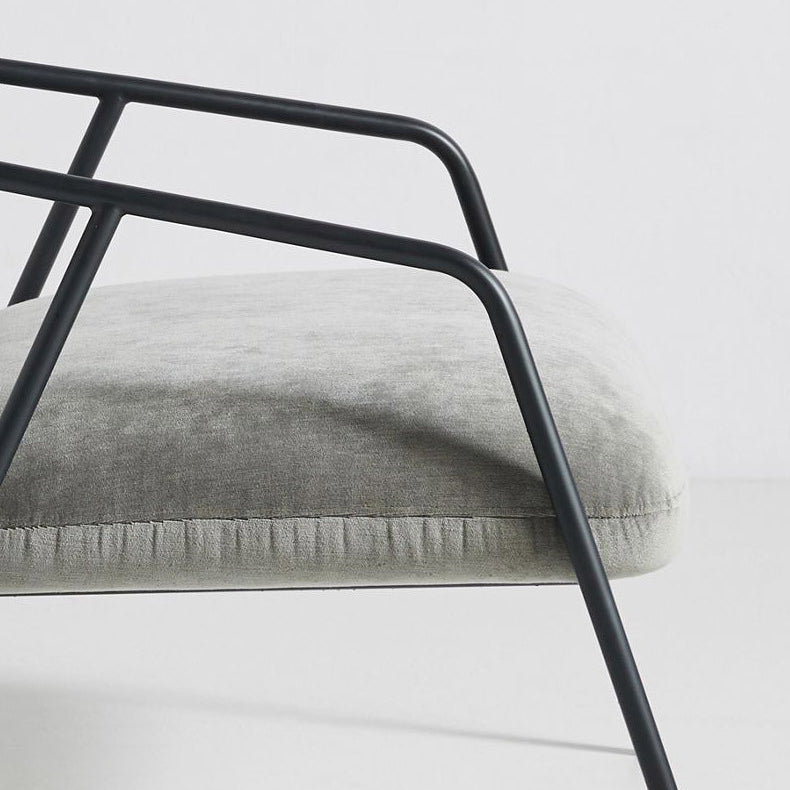 Open Back Arm Chair Industrial Style Metal Kitchen Dining Chair