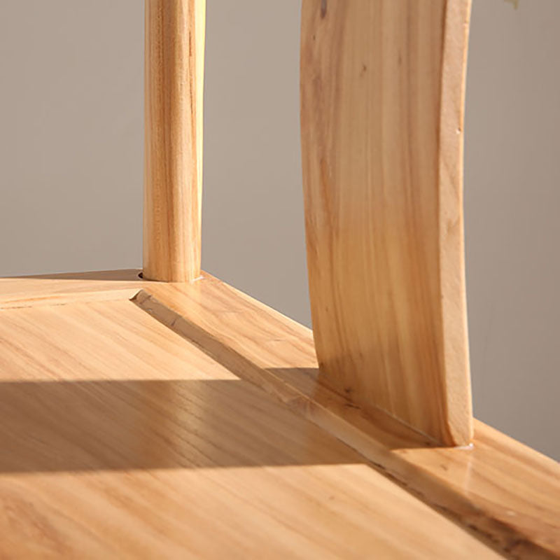 Traditional Dining Slat Back Chair Dining Arm Side Chairs with Wooden Legs