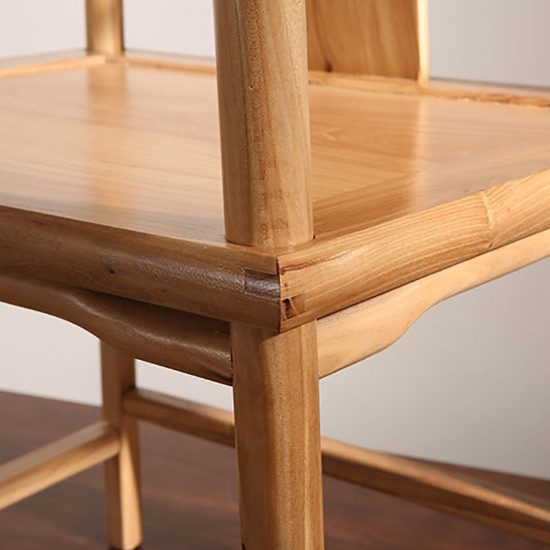 Traditional Dining Slat Back Chair Dining Arm Side Chairs with Wooden Legs