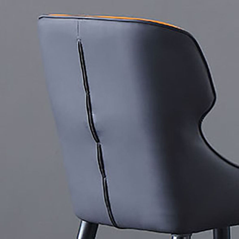 Industrial Wingback Parsons Side Chairs Leather Dining Side Chair