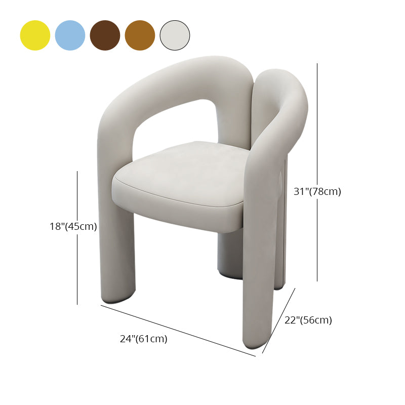 Contemporary Wood Dining Room Chair Velvet Side Chair for Home Use