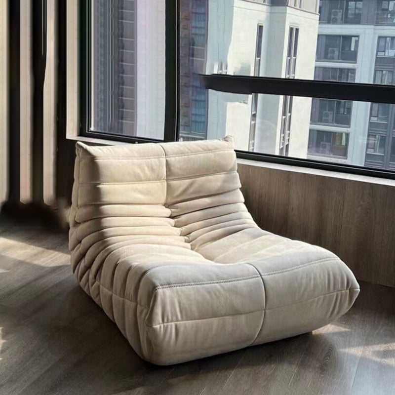 Mid-Century Modern Armless Accent Chair Microfiber Accent Room Chair for Living Room